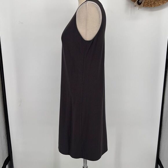 Eileen Fisher Jersey Viscose Scoop Neck Tank Shift Dress Dark Grey‎ M - Picture 12 of 12